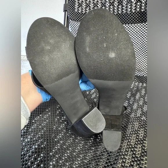 JustFab Black Crisscross Heels - Picture 8 of 11